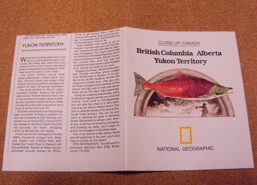 National Geographic April 1978 Map Close-Up Canada British Columbia Yukon Albert - Bild 1 von 4