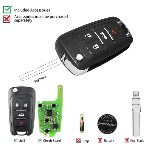 5x Xhorse XKBU01EN Universal Remote Key 4 Buttons for Buick For VVDI Key Tool - Bild 3 von 7