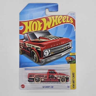 HOT WHEELS '67 CHEVY C10 RED 2024 Series HW ART CARS | eBay