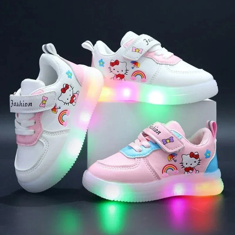 MARKENLOS Disney Mädchen Hello Kitty Schuhe 21 Bis 30 Sport Kinder Sneaker LED Turnschuhe