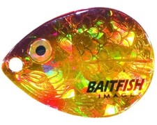 N.LAND BAITFISH-IMAGE COLORADO BLADES #4 GOLD SHINER BLACK/GOLD 3