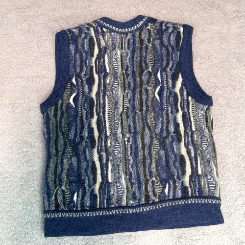 Vintage 90s Emaroo Australia Coogi Style Boys Multicolor Wool Sweater Vest Small - Picture 5 of 10
