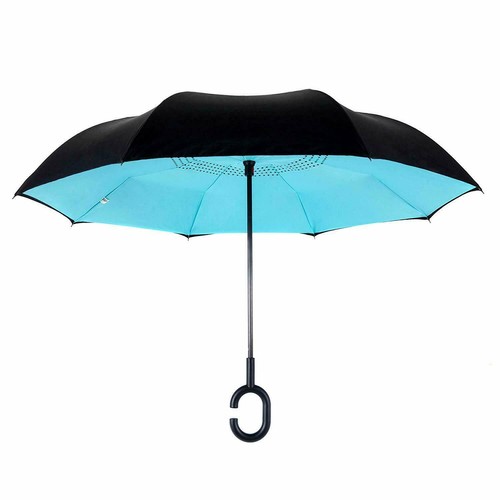 C-Handle Inverted Reverse Umbrella Flower/Solid/Animal/City/Unicorn/Flamingo/Pet - Picture 133 of 230