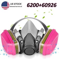 6200 Half Face Respirator Facepiece Mask & 2- 60926 P100 Cartridges Filters NEW