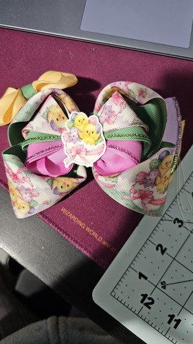 fiocchi per capelli per bambina fatti a mano/lazos para niñas hechos a mano/bambino - Foto 4 di 5