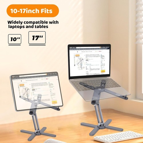 Foldable Aluminium Laptop Stand with 360° Rotation for Improved Posture - Picture 5 of 8
