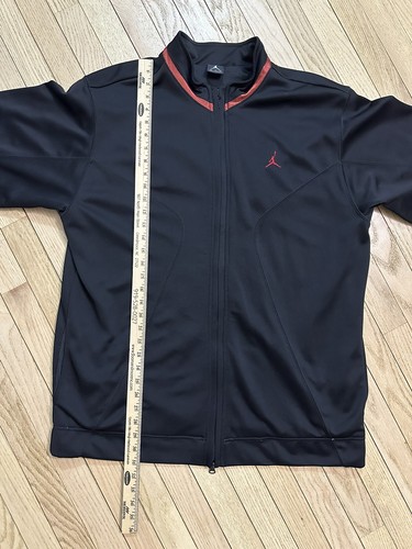 Vintage Nike Air Jordan Jumpman BRED Print Full Zip Jacket Black Red Size Medium - Picture 8 of 12