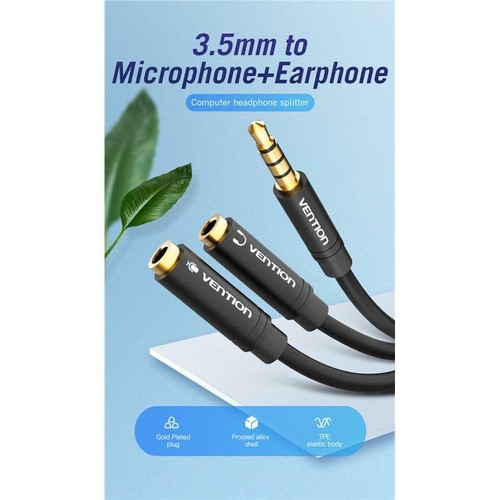 3.5mm Headphone Audio Y Splitter Adapter Jack Braided Earphone Aux Stereo Cable - Picture 7 of 14