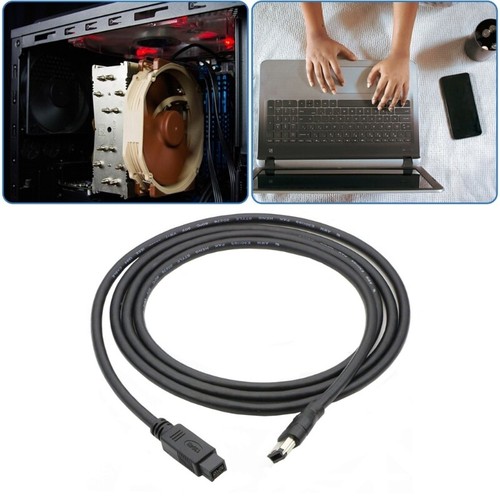 IEEE 1394 Firewire Cable 6Pin to 9Pin Connectors Cable for Scanners and Drive
