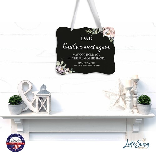 Custom 6x8in Memorial Gift Ribbon Sign for Loss of Loved One - Until We Meet - Picture 9 of 36