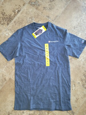 #ad Mens Champion T Shirt Navy Blue Small S $14.95