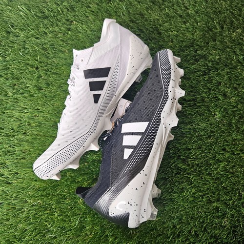 Botines de fútbol Adidas Adizero nuevos tallas 7,5-13 blancos negros Snack Attack Oreo - Imagen 6 de 7