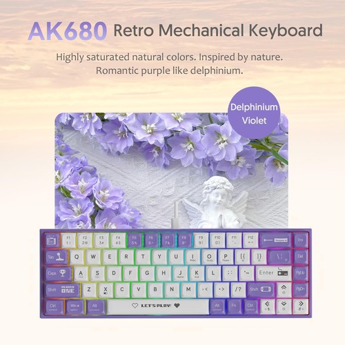 AJAZZ AK680 68 Key 60 Percent Hot Swappable Gaming Keyboard+Gaming Mouse for PC - Picture 29 of 59