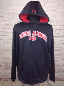 under armour black and red hoodie