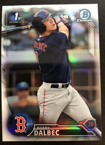 2016 Bowman Chrome Refractor BOBBY DALBEC RC Red Sox Rookie BDC-99 - Picture 1 of 2