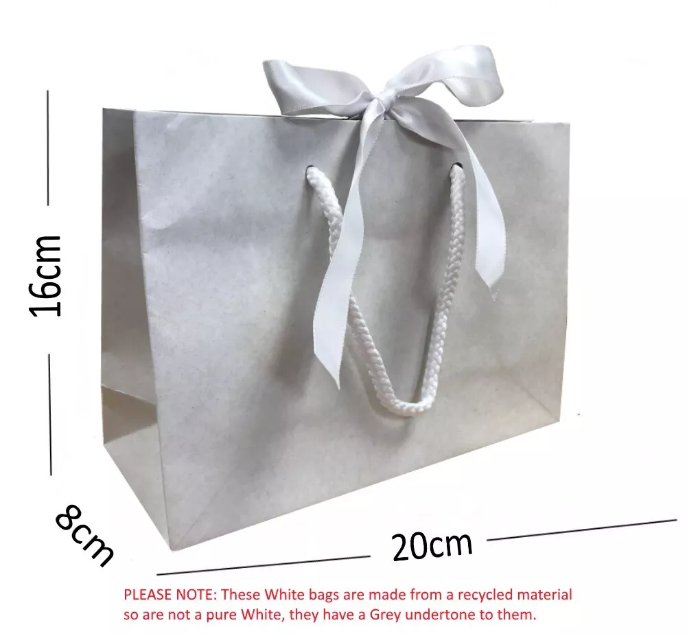 White gift bags online with rope handles