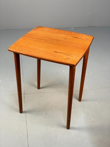 Vintage Danish Teak Side Table Solid Legs Retro Midcentury EB8829 MWOO - Picture 19 of 20