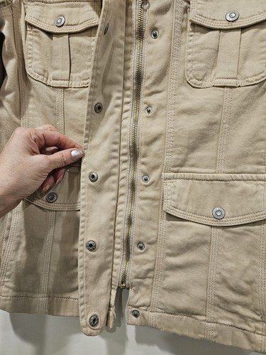 kensie Jeans  Lightweight Zip-Up Utility Jackets Canvas Stretch  MEDIUM Nwt - Picture 10 of 20
