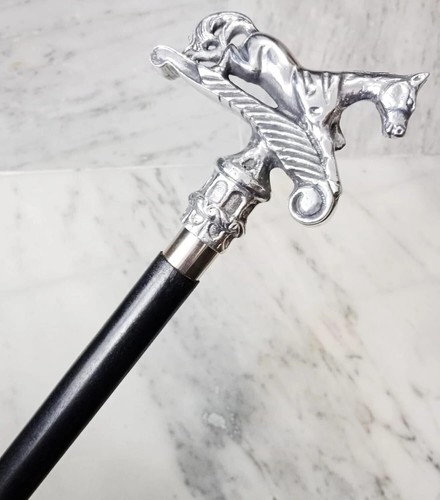 Elegant Solid Horse Head Handle Victorian Handmade Wooden Walking Stick Cane New