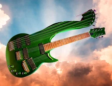 ELECTRIC HARP GUITAR 19 STRING HARP GUITAR HARD CASE PROFESSIONAL LILLY BRAND 