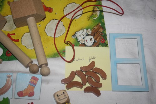 HABA Spiel Brettspiel Schnapp die Wurst 4433 Holzfiguren Kleinkind siehe Fotos - Bild 3 von 10
