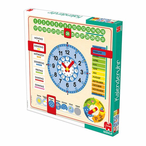 Jumbo Spiele GOULA Kalenderuhr Großformat Kalender Uhr Lernspiel Lernuhr Kinder - Bild 6 von 6