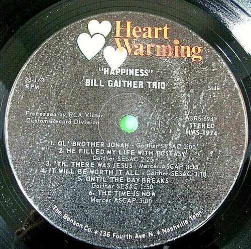 RARE HEARTWARMING LABEL Bill Gaither Trio HAPPINESS LP 1967 Sherry Slattery - Picture 10 of 12