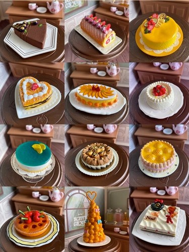 Re-Ment Miniature Cake on Parad 12 Full Set Puchi Sample Series Food Bakery