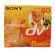 5 pack Sony DVM60PR3 Premium Mini DV 60 Minute Digital Video Cassette Tape