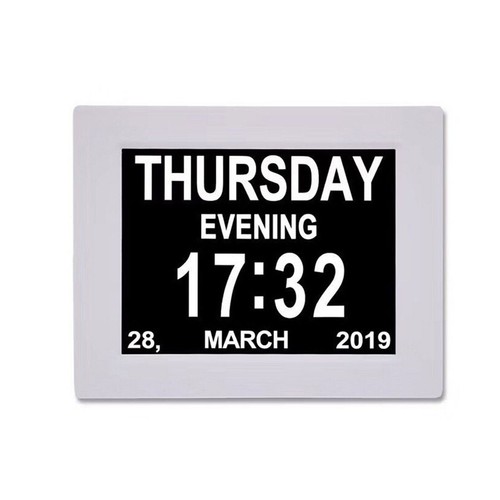 Digitaler Wecker 8 " Seniorenuhr mit Kalender Tagesanzeige ErinnerungsfunktionlT - Bild 14 von 16