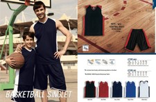 Kids Boys Girls Breezeway Quick Dry Basketball Singlet Top Jersey w/ Mesh Panel