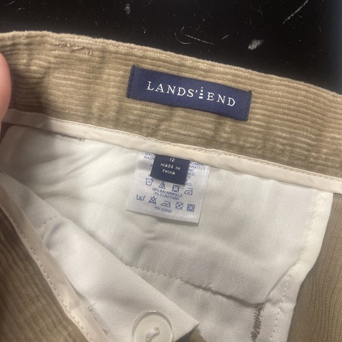 NEW Lands End Corduroy Pants Women's Sz 12 Tan Thin Wale 4 Pocket Stretch - Picture 11 of 11