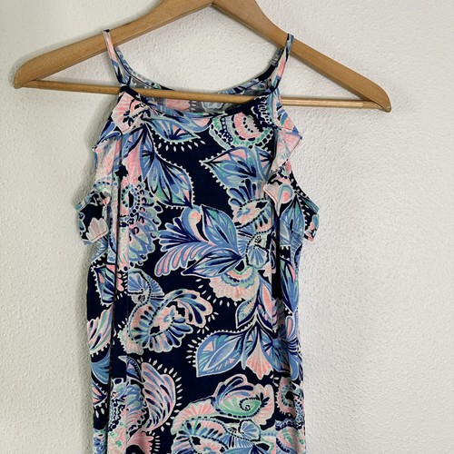 Lilly Pulitzer Girls Mini Billie Dress Size XL Sleeveless Lightweight Ruffed - Picture 3 of 8