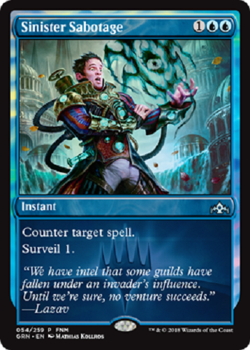 MTG FRIDAY NIGHT MAGIC - SINISTER SABOTAGE FNM PROMO NM - Picture 1 of 1