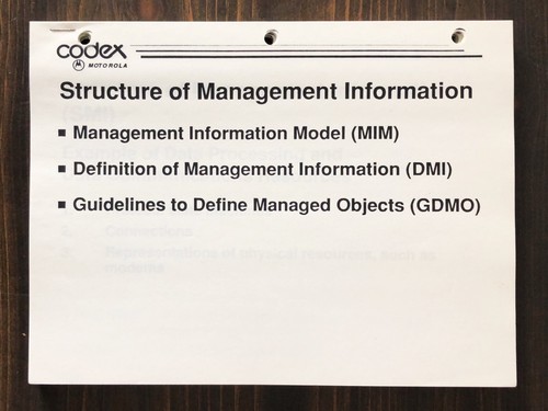 Introduction To OSI Management Seminar Handout by Codex (1990) - Picture 5 of 9