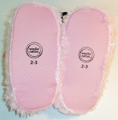 Wonder Nation Girls Llama Easy on/Off Plush House Shoes/Slippers Size 2/3 NEW - Picture 5 of 5