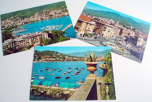 LOTE DE 3 POSTALES VINTAGE SIN USAR, ITALIA, RAPALLO ** 3 CARTES POSTALES D'ITALIE - Imagen 3 de 3