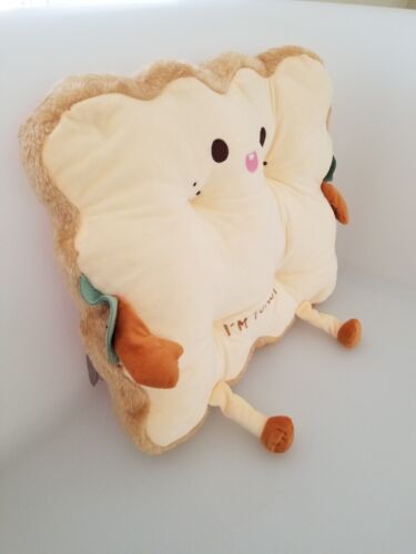 Nuovo Creative Toast Bread Futon cuscino pigro sedia pavimento casa peluche - Foto 7 di 14
