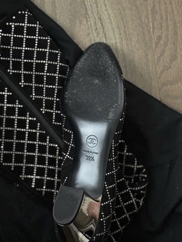 Chanel Strass Suede quilted knee boot - Picture 5 of 6