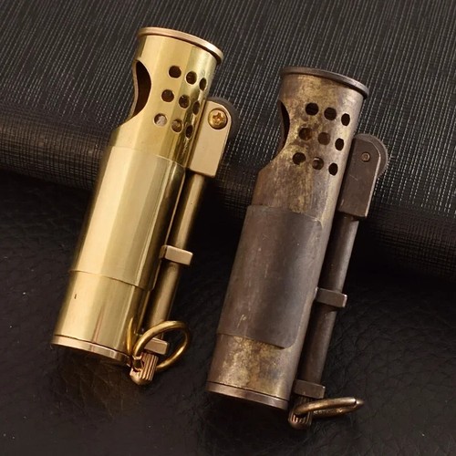 Altmodisches 12,7 Kaliber Kugel Petroleum Feuerzeug Retro Selten Graben Pfeifenfeuerzeug - Bild 2 von 13