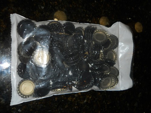 CROWN CAPS 144 BLACK NEW BOTTLE CAPS STANDARD 26.5 SIZE FOR SODA & BEER BOTTLES - Picture 3 of 8