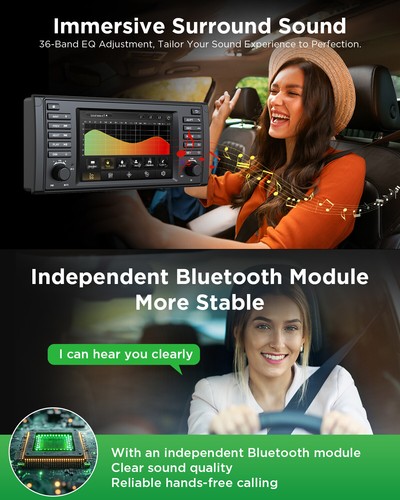7" IPS Screen CarPlay Android 13 Auto Car GPS SatNav Stereo for BMW E39 5 Series - Picture 8 of 21