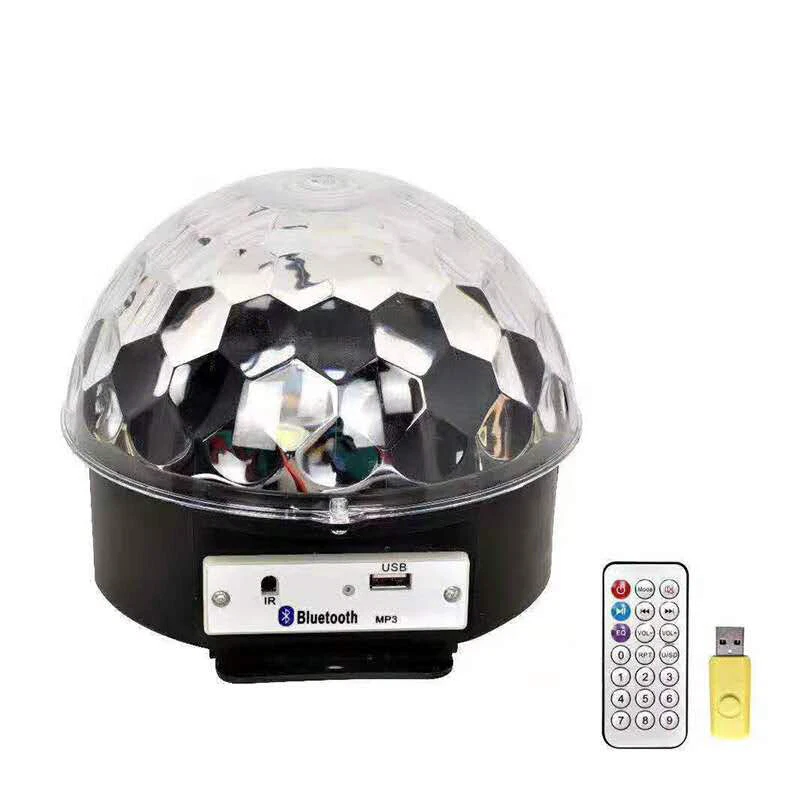 SFERA LUCE LED RGB LAMPADA EFFETTI STROBO DA DISCOTECA USB CON TELECOMANDO - Immagine 3 di 4