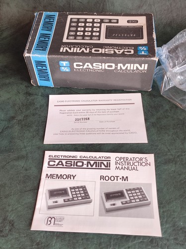 VINTAGE NOS NIB CASIO MINI MEMORY CALCULATOR MINT TESTED WORKING MADE IN JAPAN - Picture 5 of 24