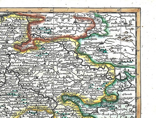 GERMANY "Langraviat de Hesse" 1736 Van der Aa ORIGINAL ANTIQUE MAP - Picture 3 of 7