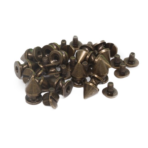 10-100 Stück Nieten Kugel Spike Kegel Schraube Leder Handwerk DIY - Bild 3 von 36