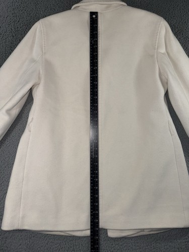 Calvin Klein Peacoat Women 10 Angora Wool Button Front - Picture 7 of 17