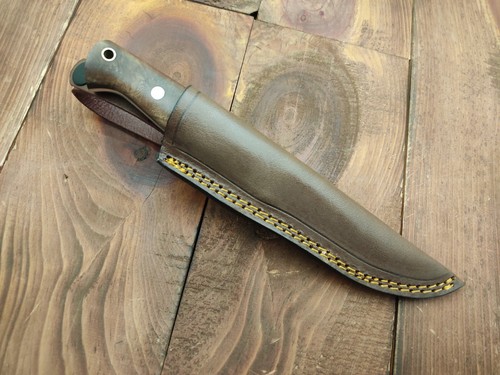 Custom Handmade Full Tang 12c27 Stainless Steel Fixed Blade Camp Hunting Knife - Picture 12 of 13