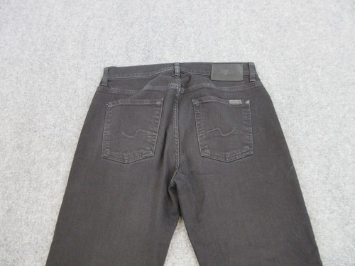 7 For All Mankind Pants Mens 30 Black Denim Jeans Outdoors Pocket Straight 30x27 - Picture 15 of 17