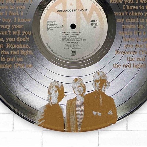 Police Roxanne laser etched silver LP record wallart M4 - Picture 3 of 4